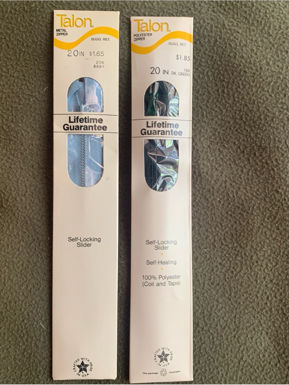 NWT Vintage Talon polyester and metal zippers. 11” to 22”. Set of 33 - Picture 11 of 14